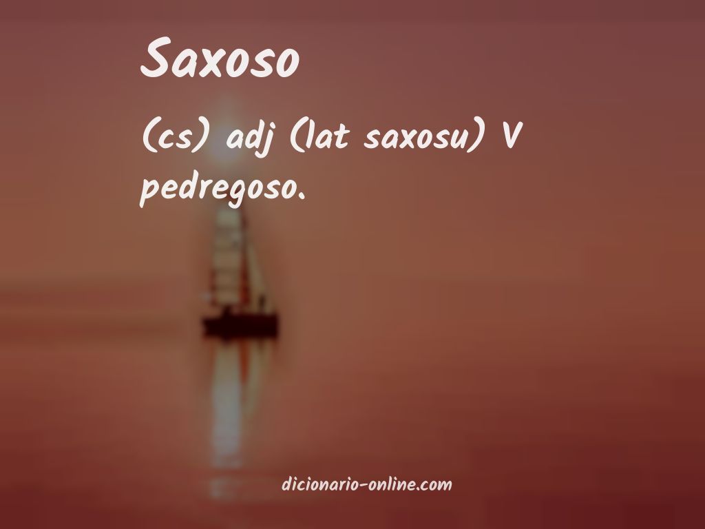 Significado de saxoso