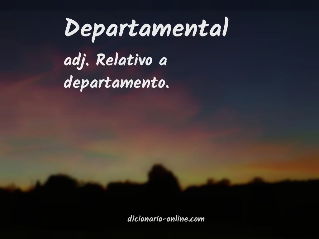 Significado de departamental