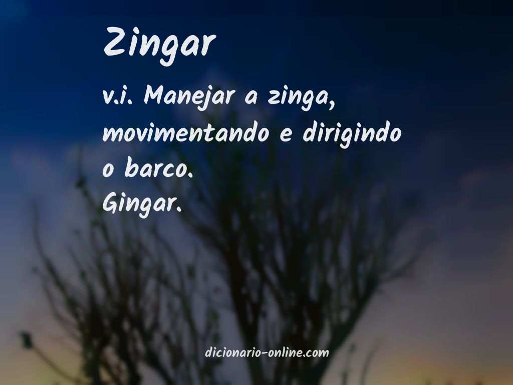 Significado de zingar