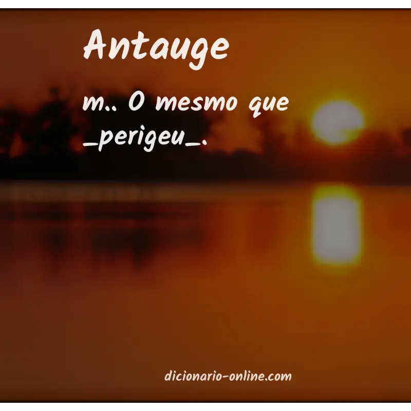 Significado de antauge