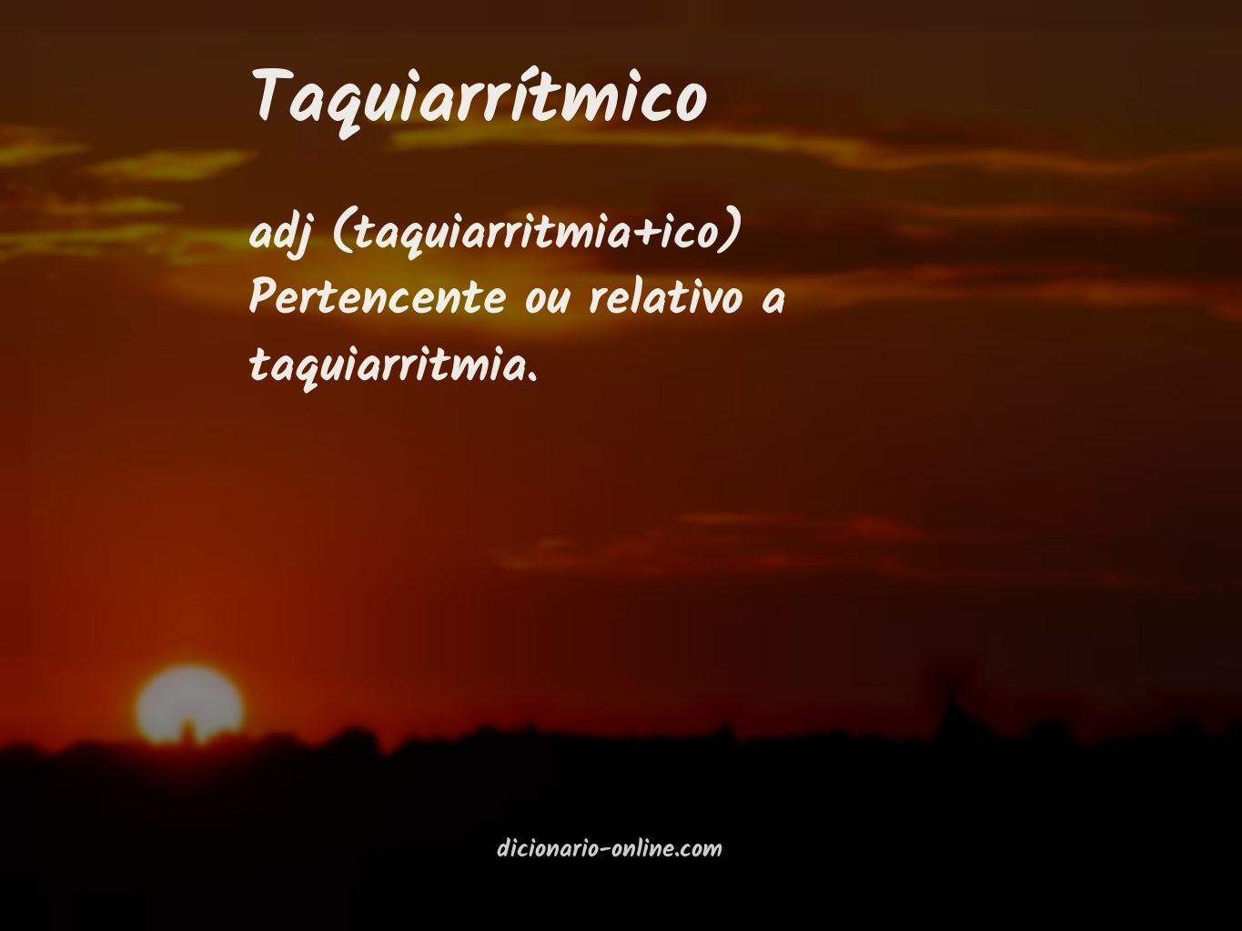 Significado de taquiarrítmico