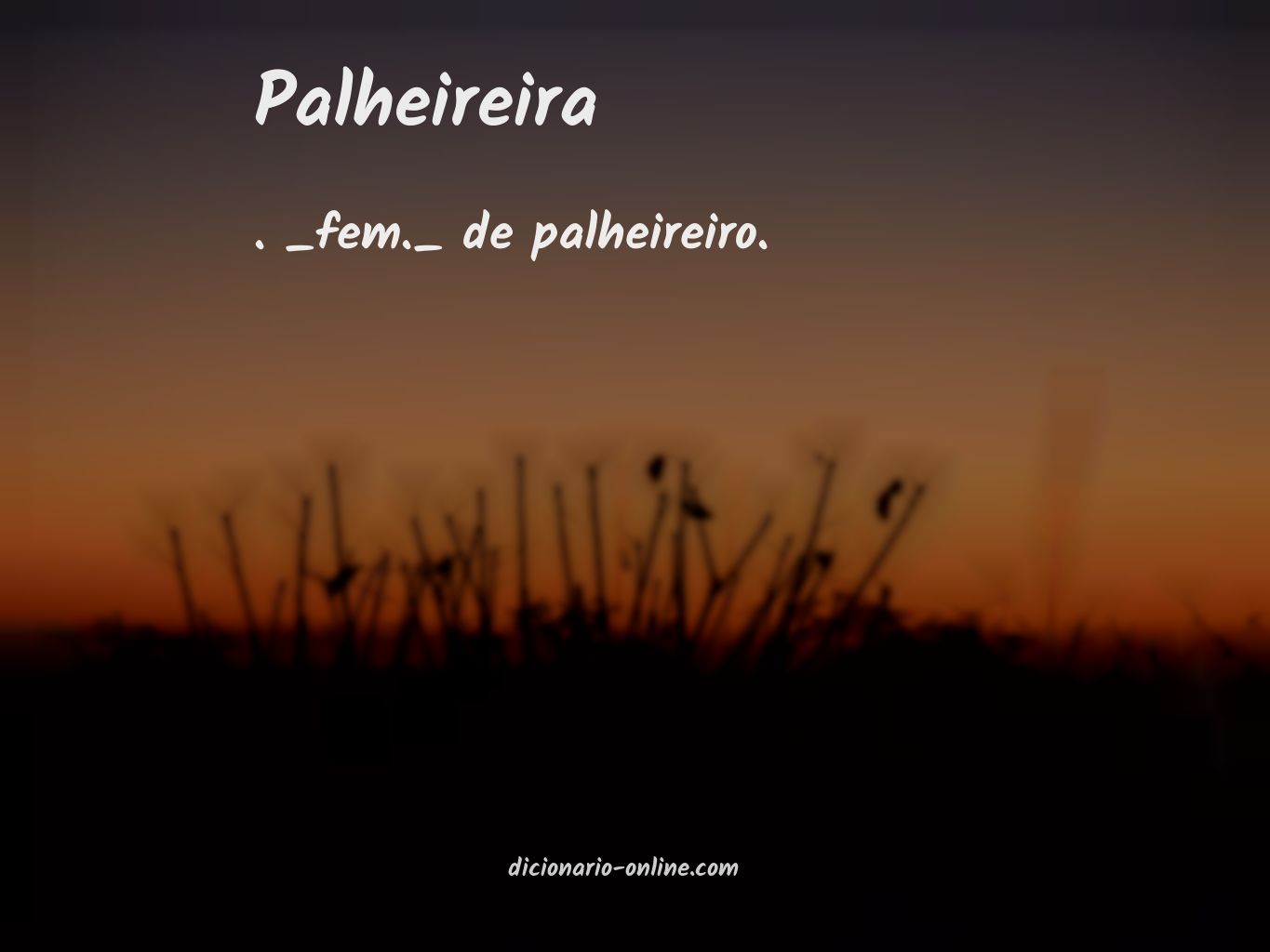 Significado de palheireira