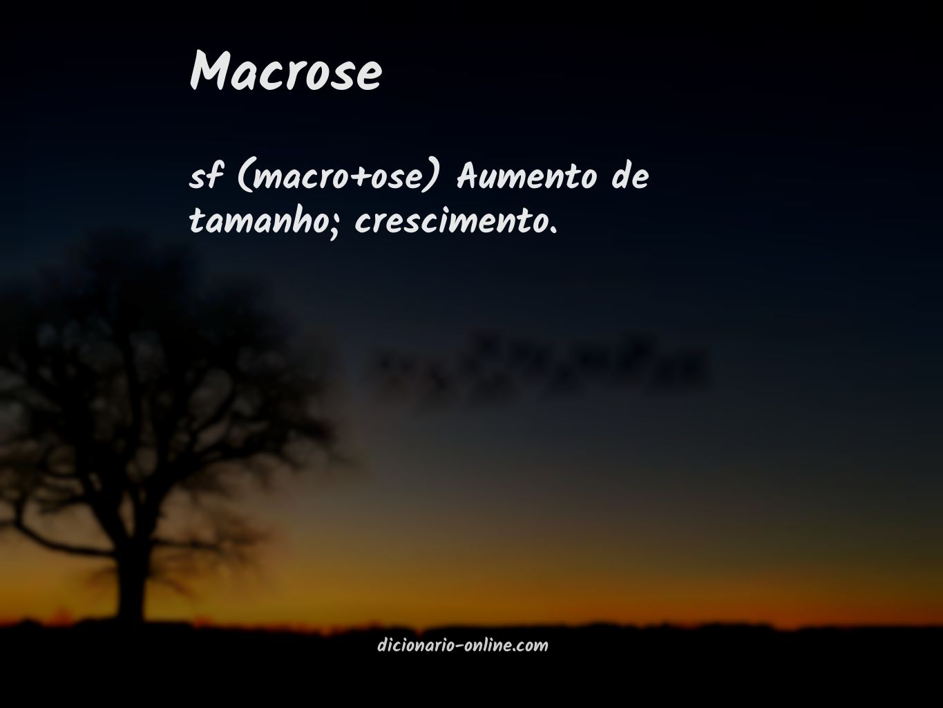 Significado de macrose