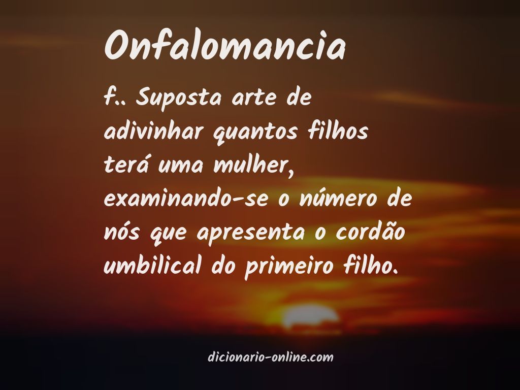 Significado de onfalomancia