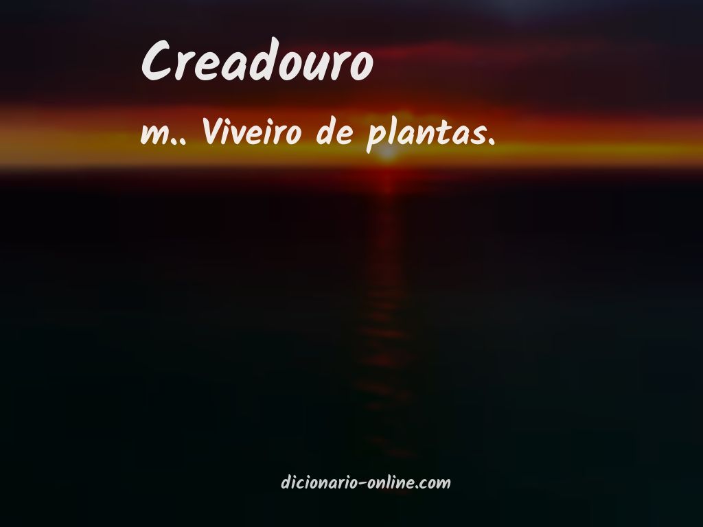 Significado de creadouro