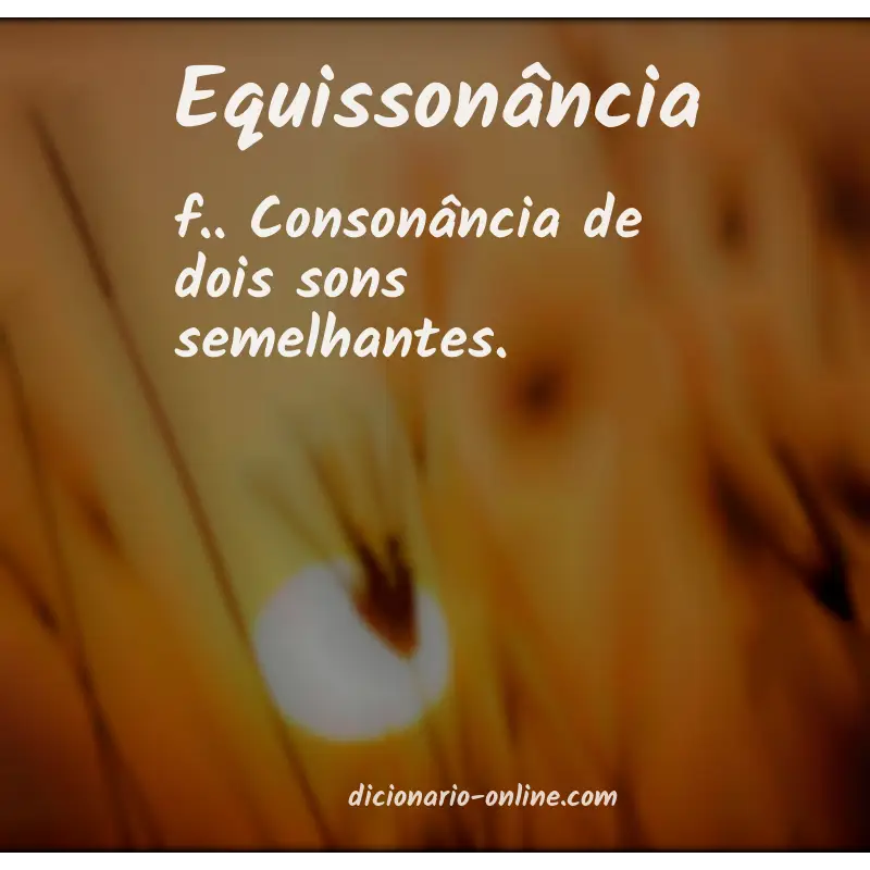 Significado de equissonância