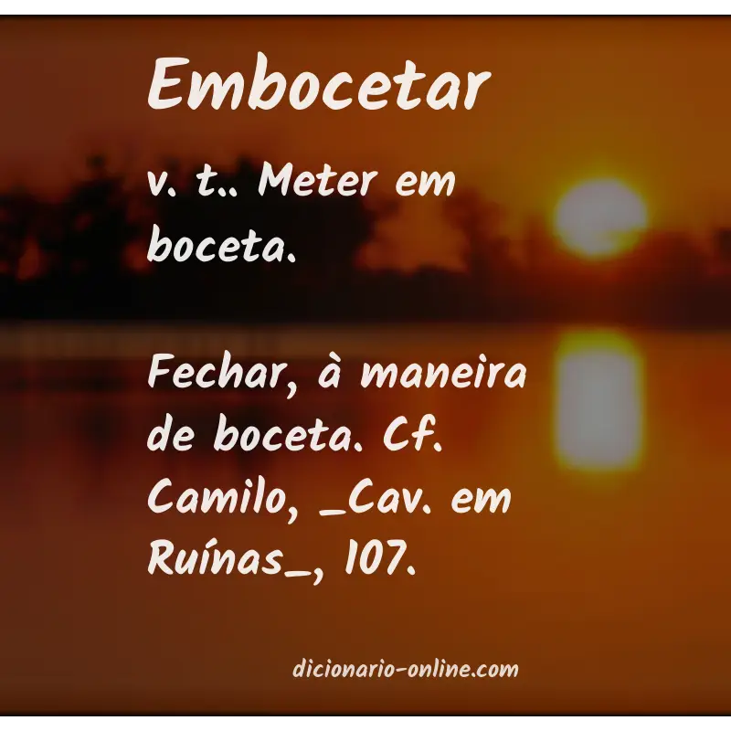 Significado de embocetar