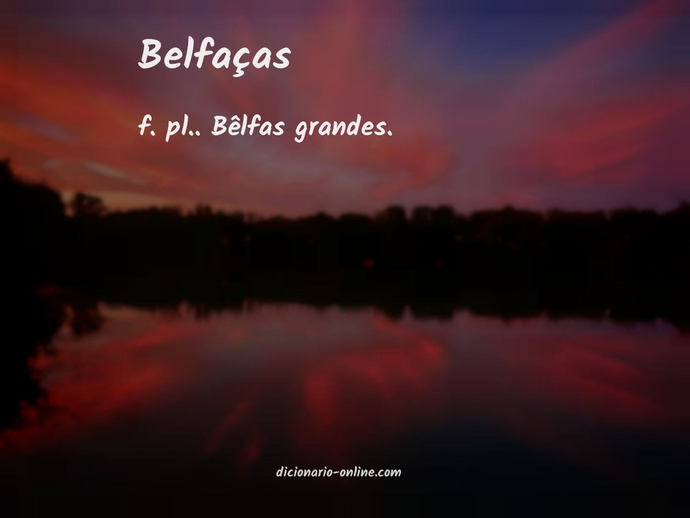 Significado de belfaças