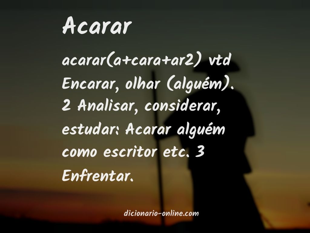 Significado de acarar