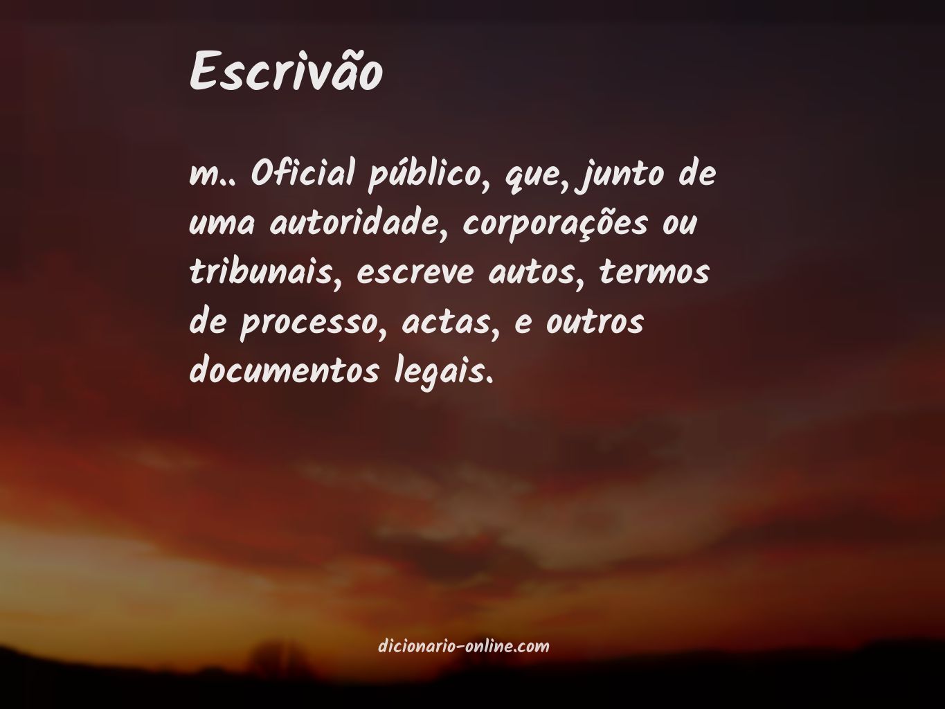 Significado de escrivão