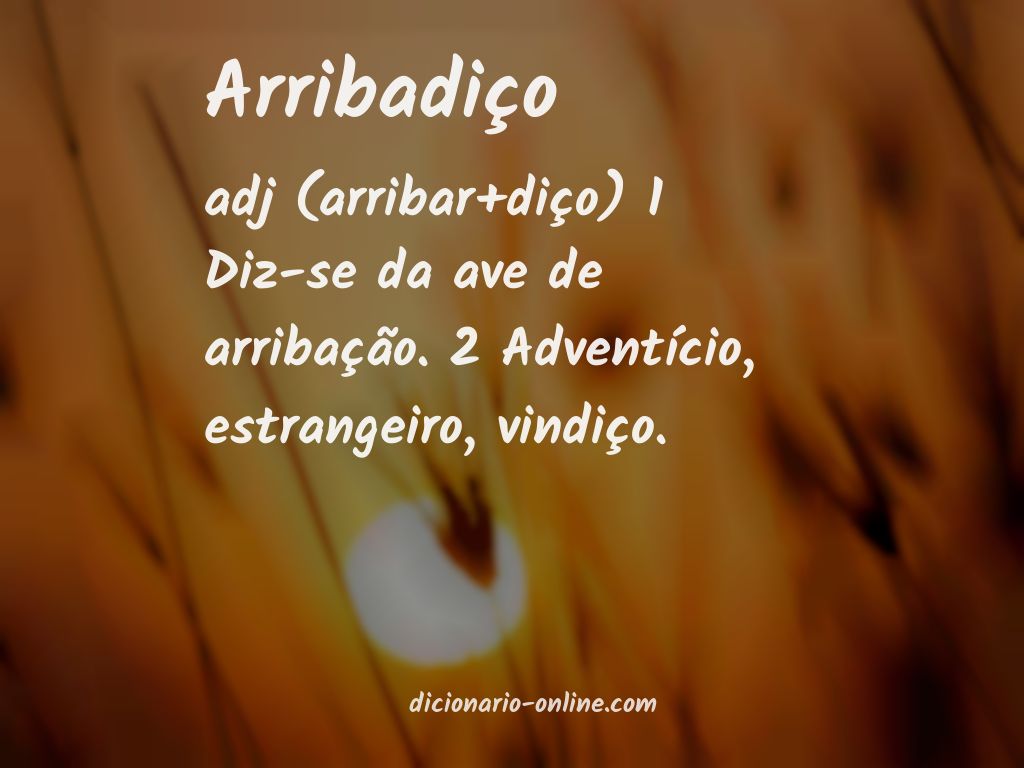 Significado de arribadiço