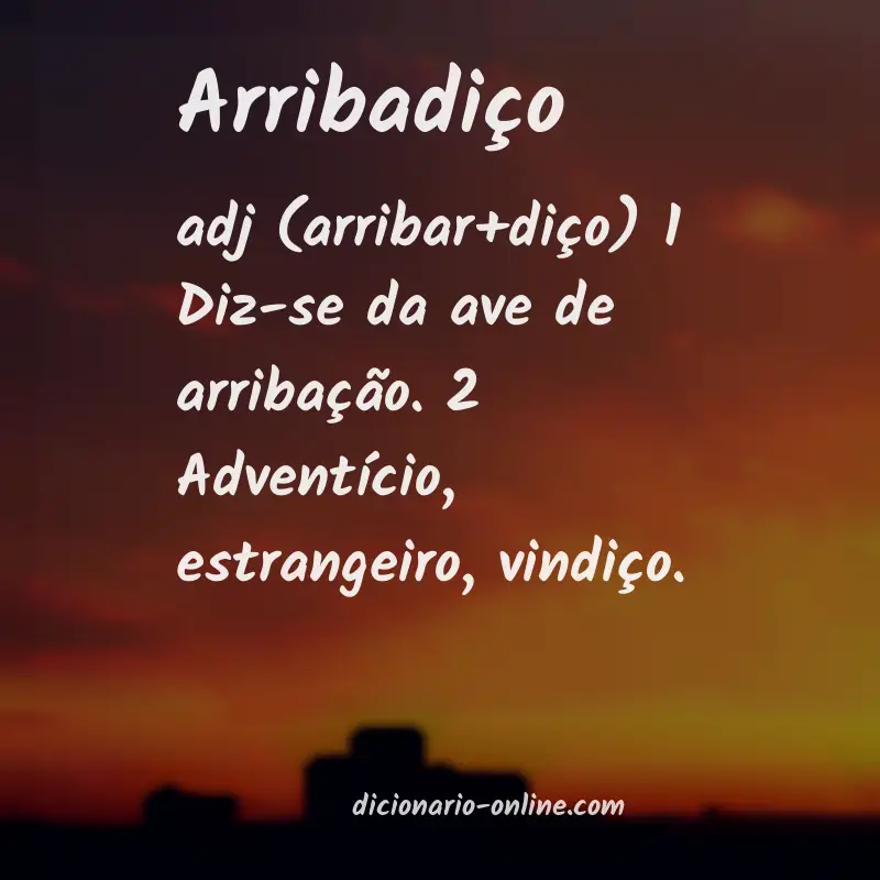 Significado de arribadiço
