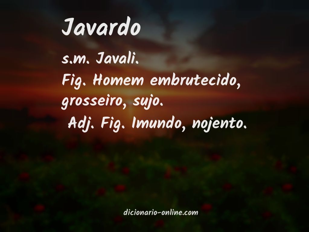 Significado de javardo