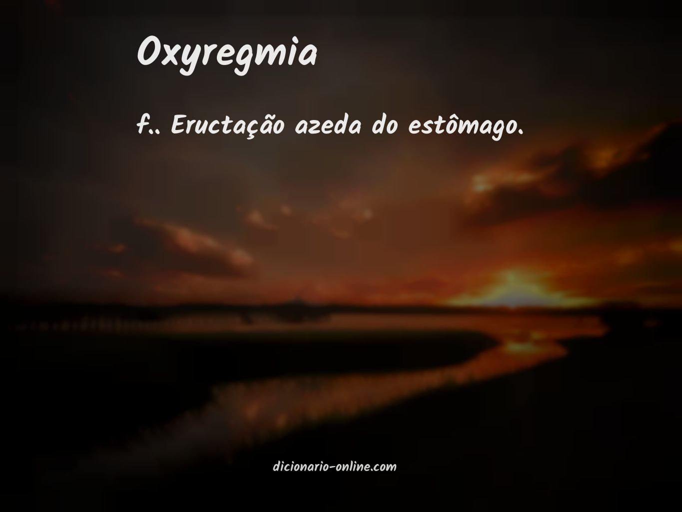 Significado de oxyregmia