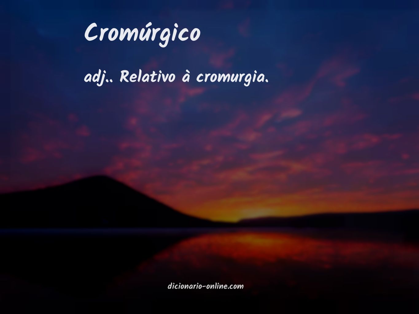 Significado de cromúrgico