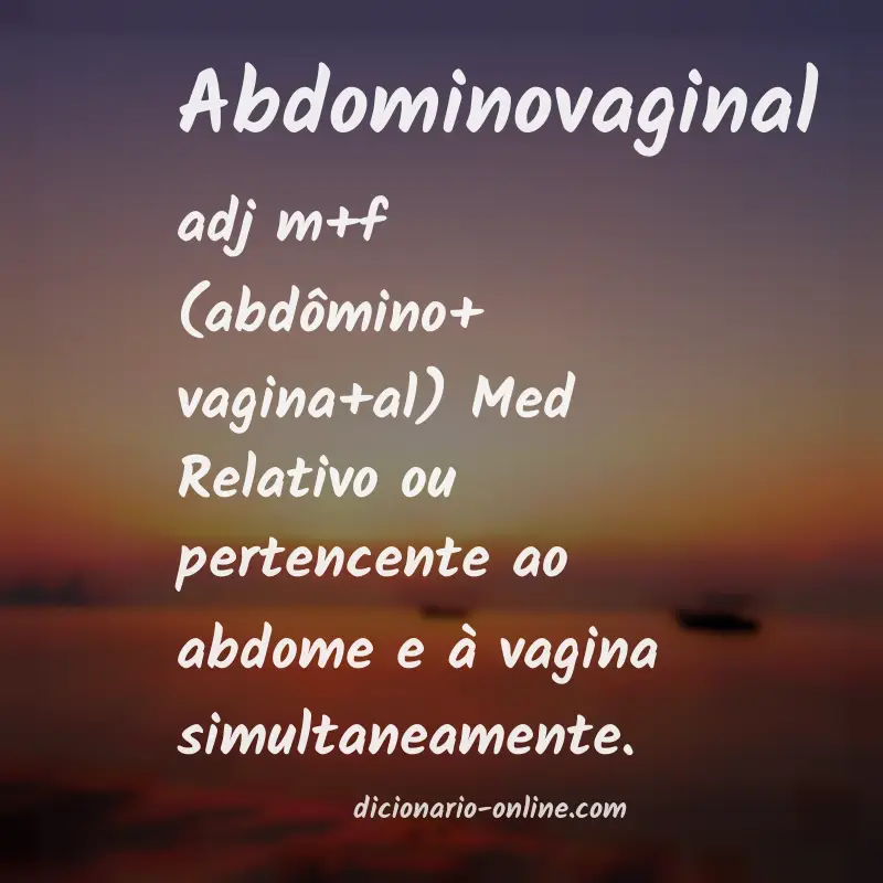 Significado de abdominovaginal