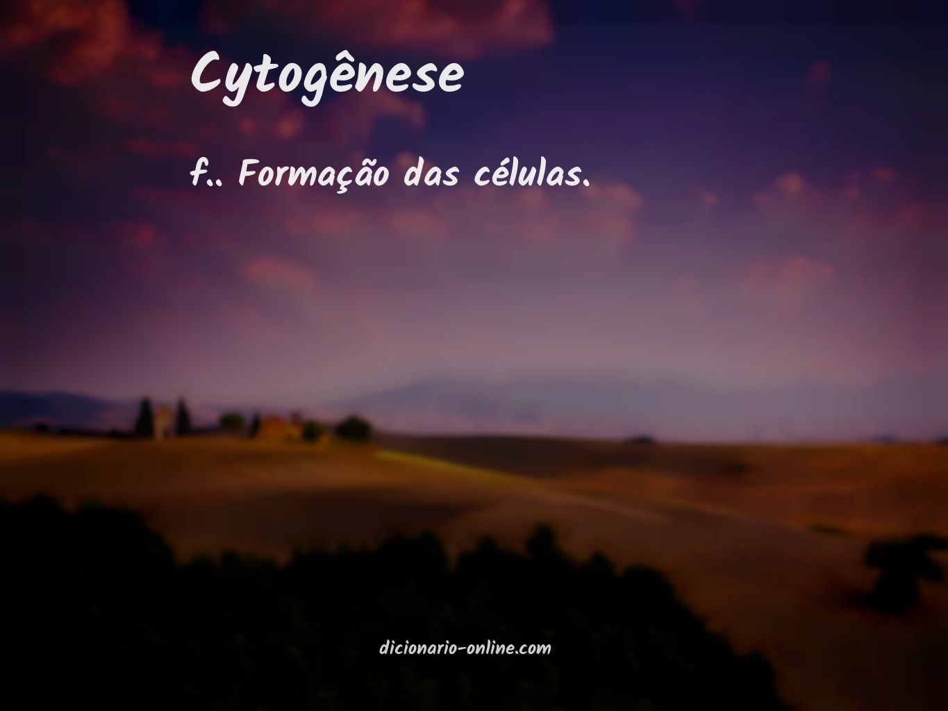 Significado de cytogênese