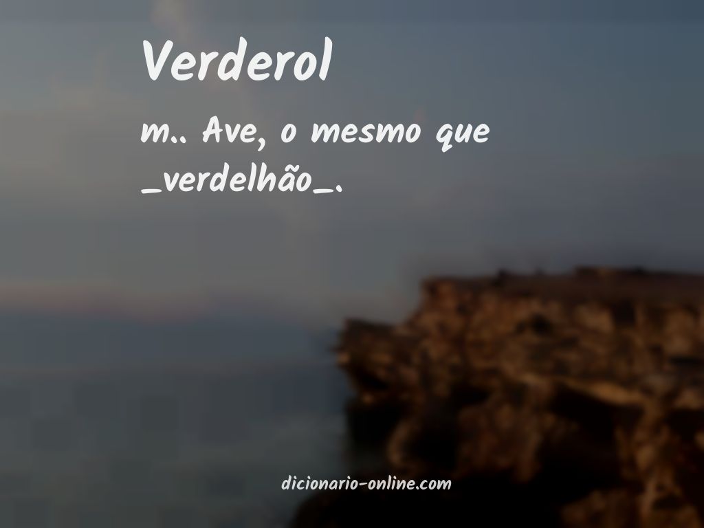 Significado de verderol