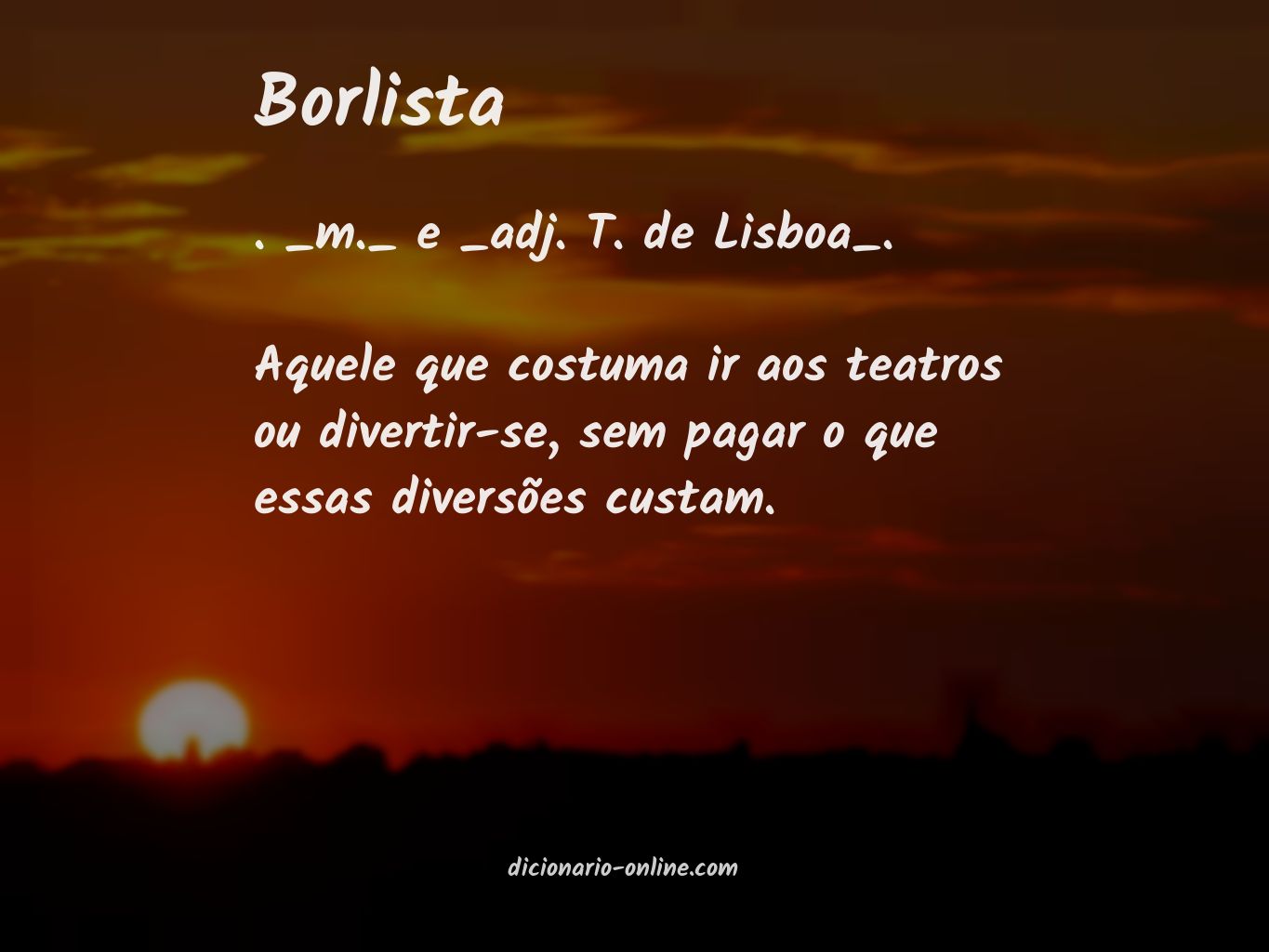 Significado de borlista