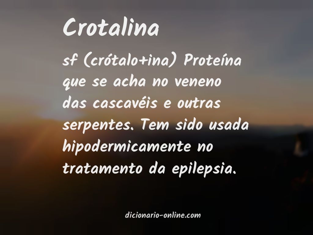 Significado de crotalina