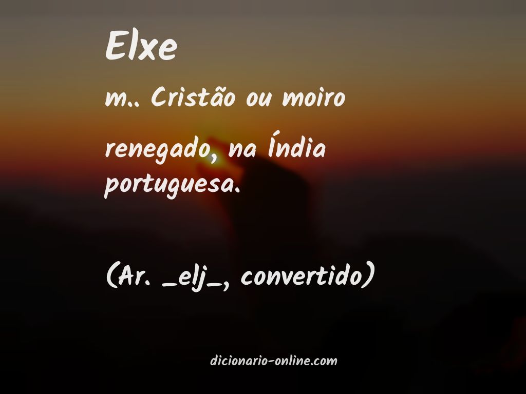 Significado de elxe