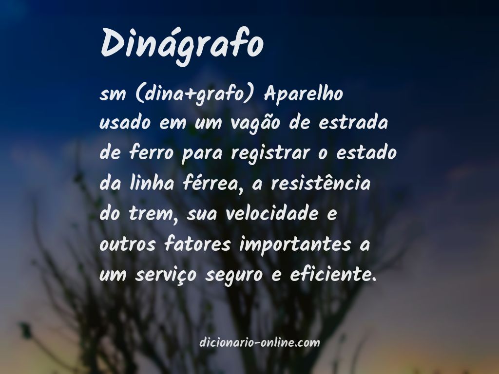 Significado de dinágrafo