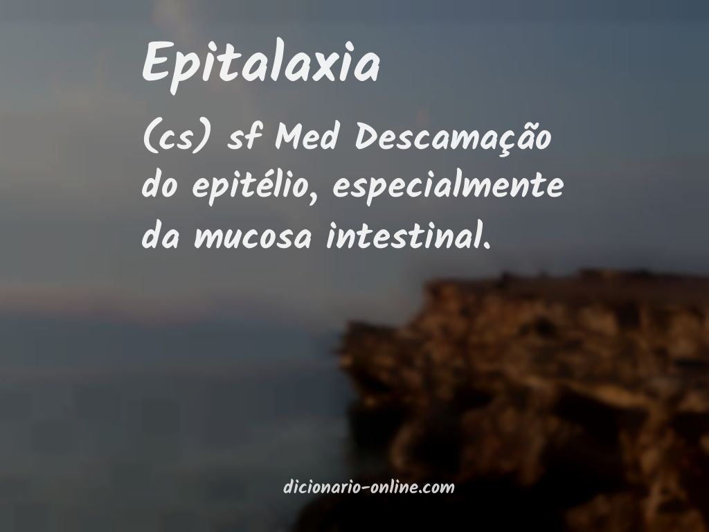 Significado de epitalaxia