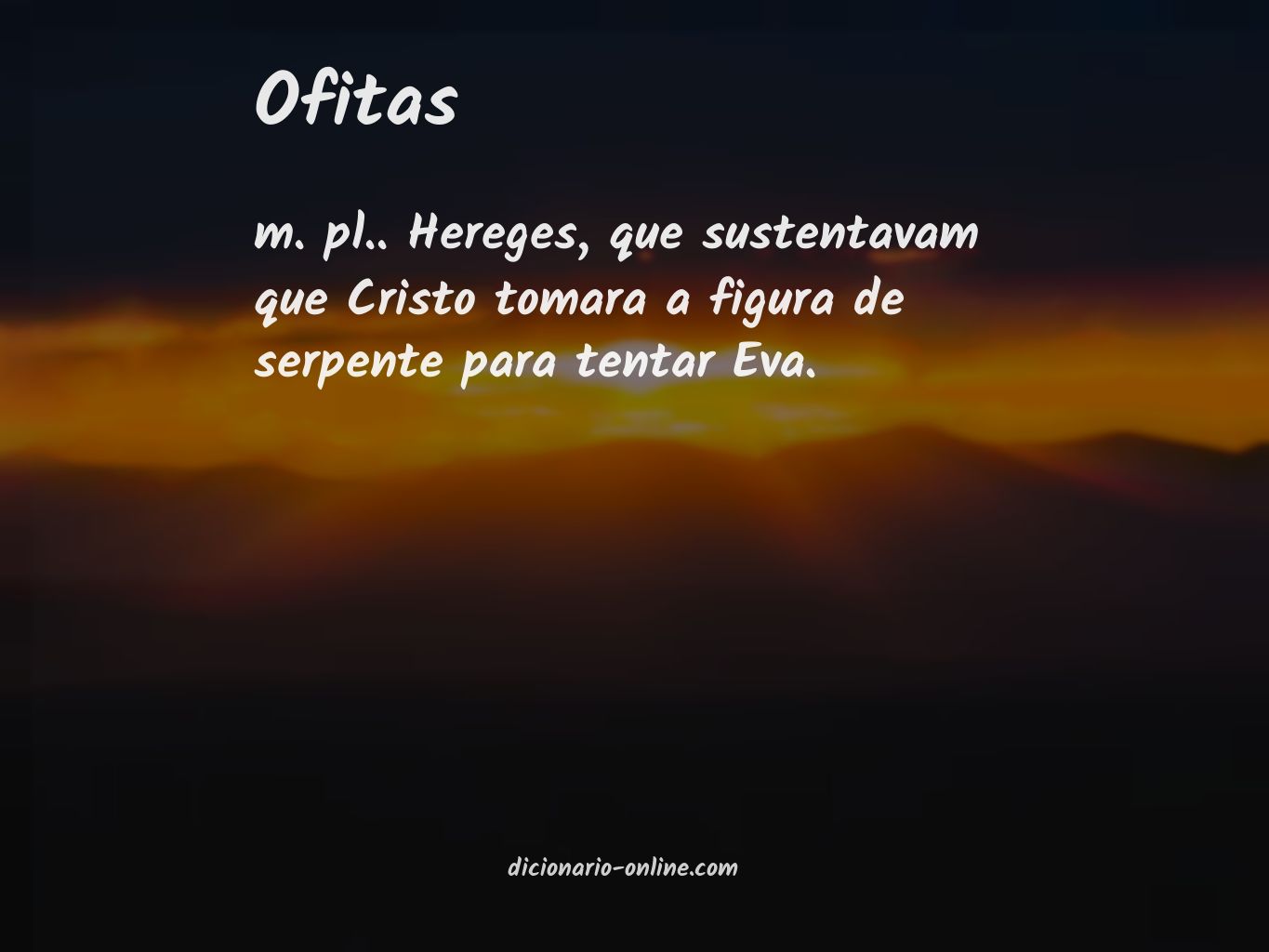 Significado de ofitas