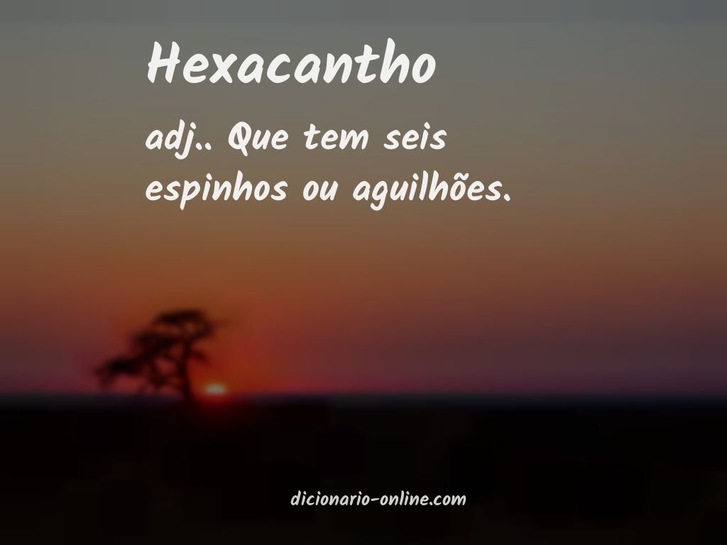 Significado de hexacantho