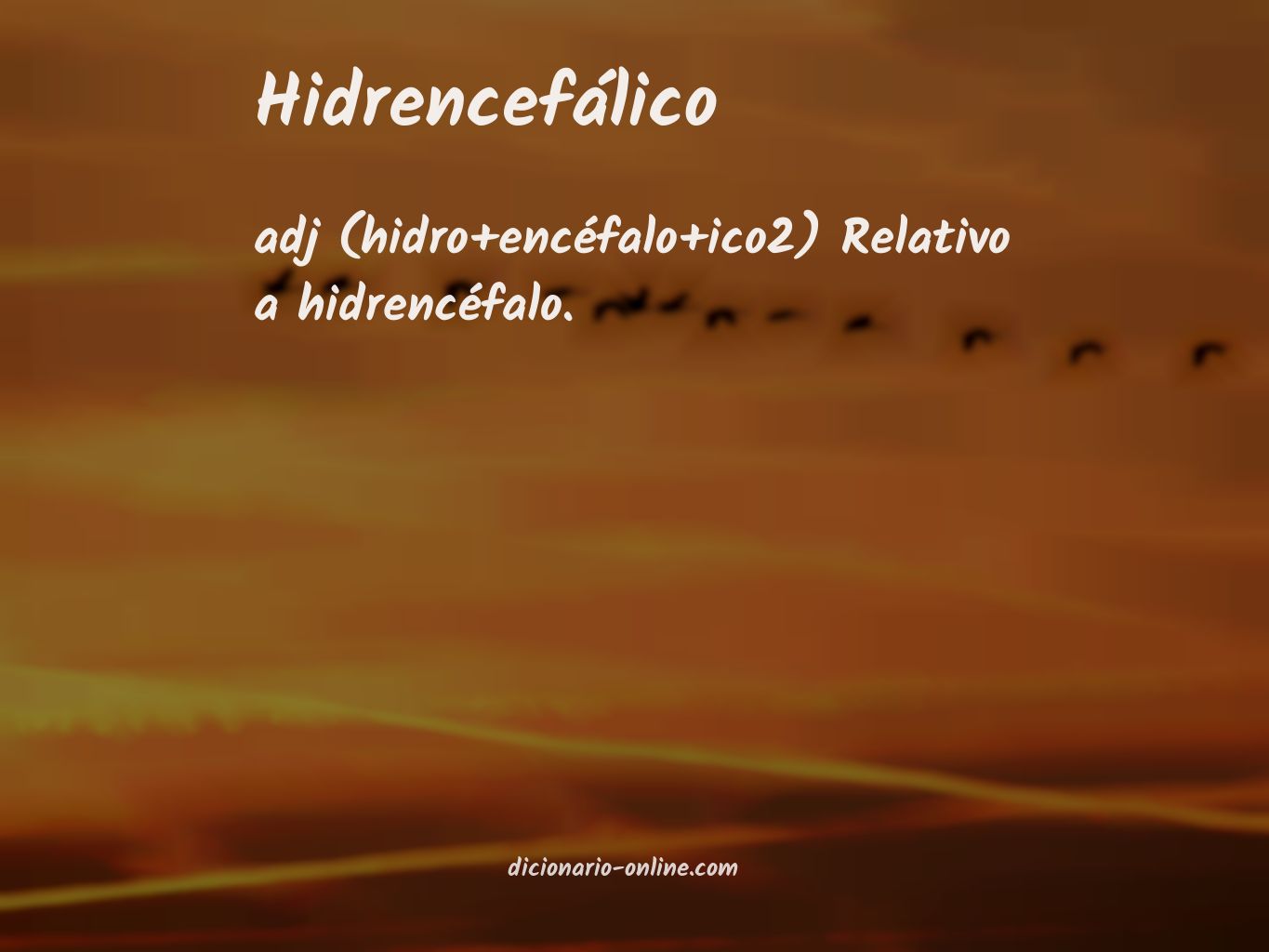 Significado de hidrencefálico