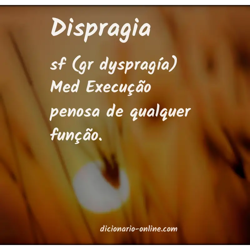 Significado de dispragia