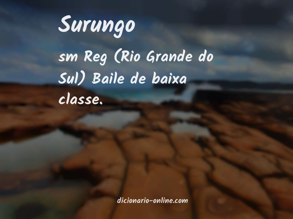 Significado de surungo