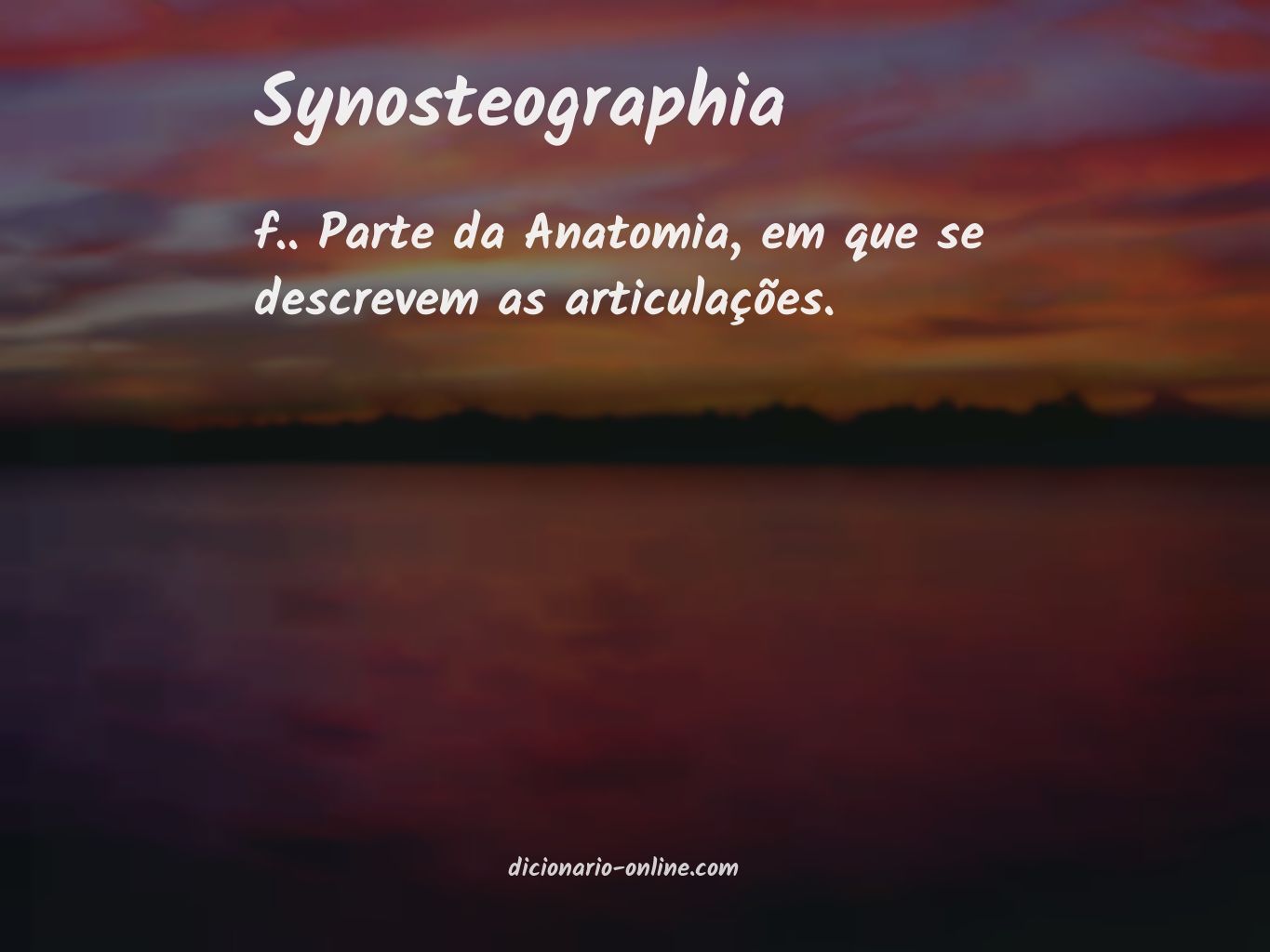 Significado de synosteographia