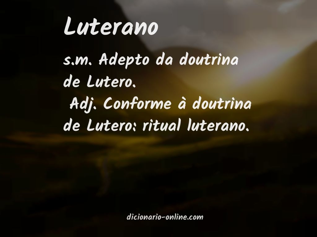 Significado de luterano