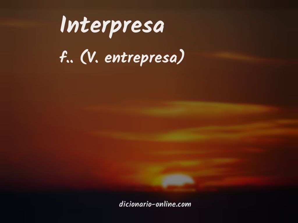 Significado de interpresa