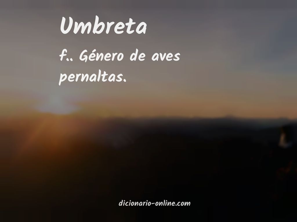 Significado de umbreta