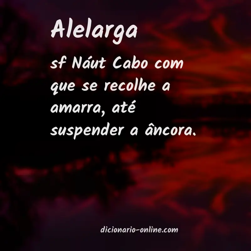 Significado de alelarga