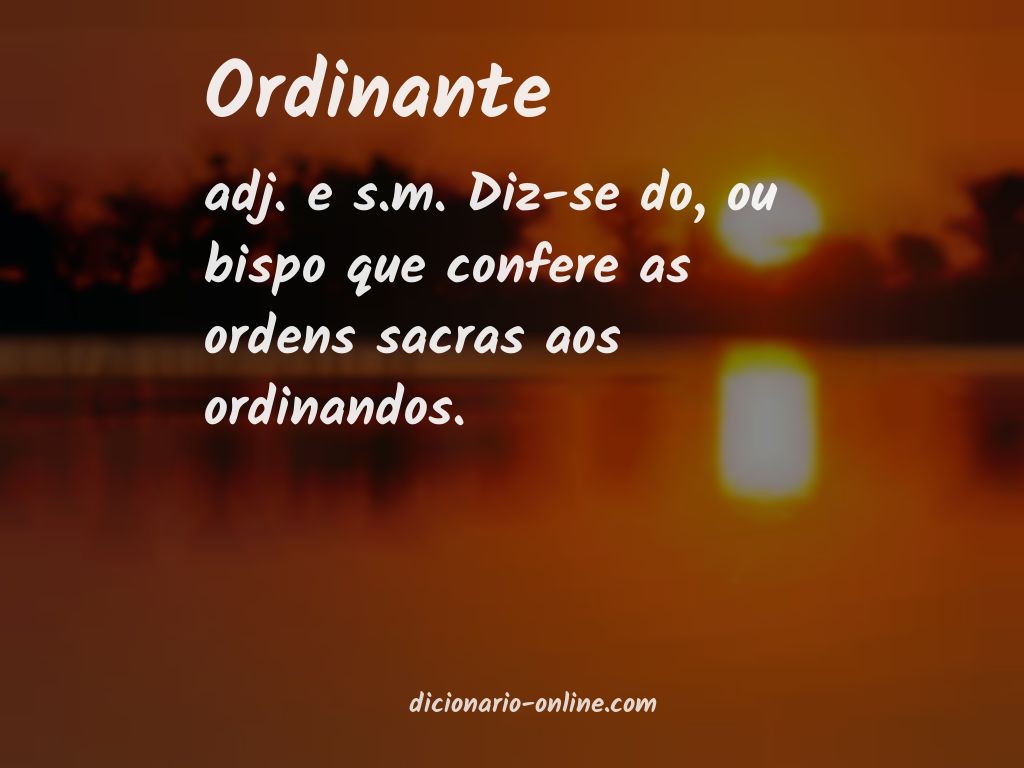 Significado de ordinante