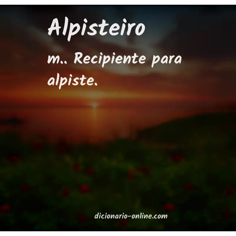 Significado de alpisteiro
