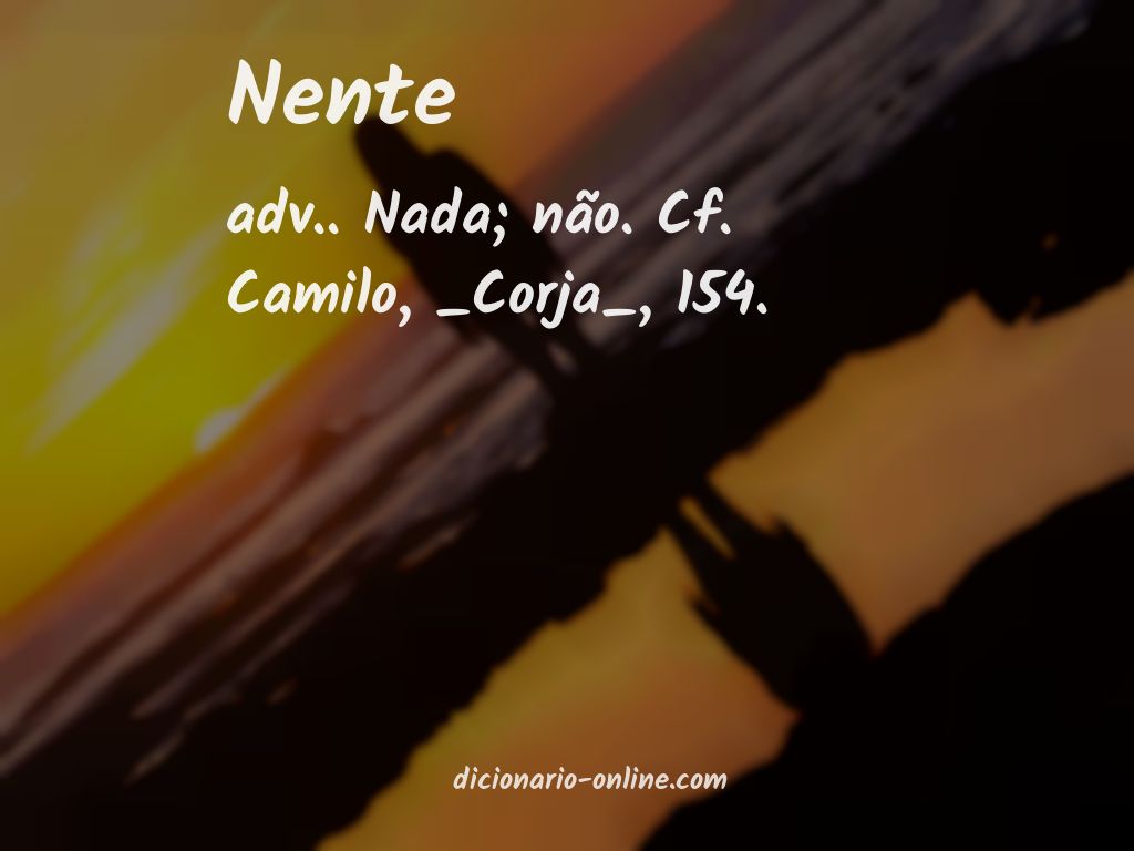 Significado de nente