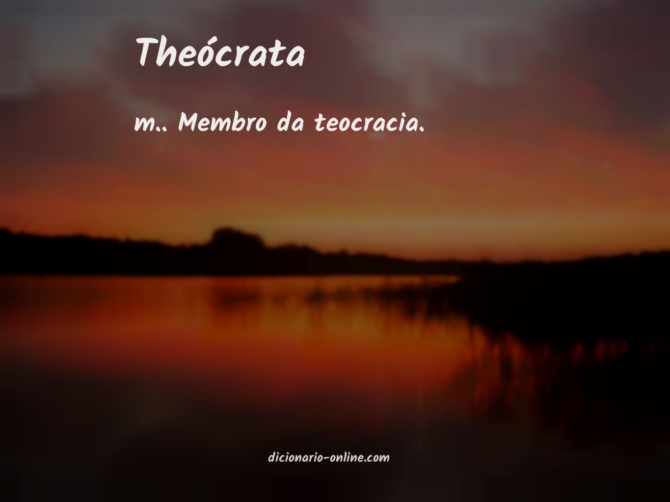 Significado de theócrata