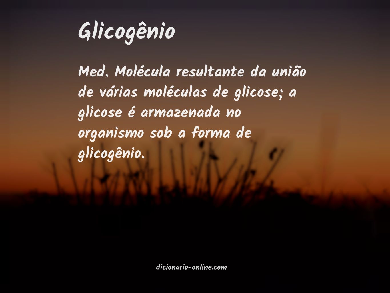 Significado de glicogênio