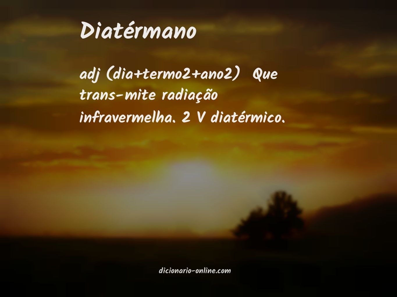 Significado de diatérmano