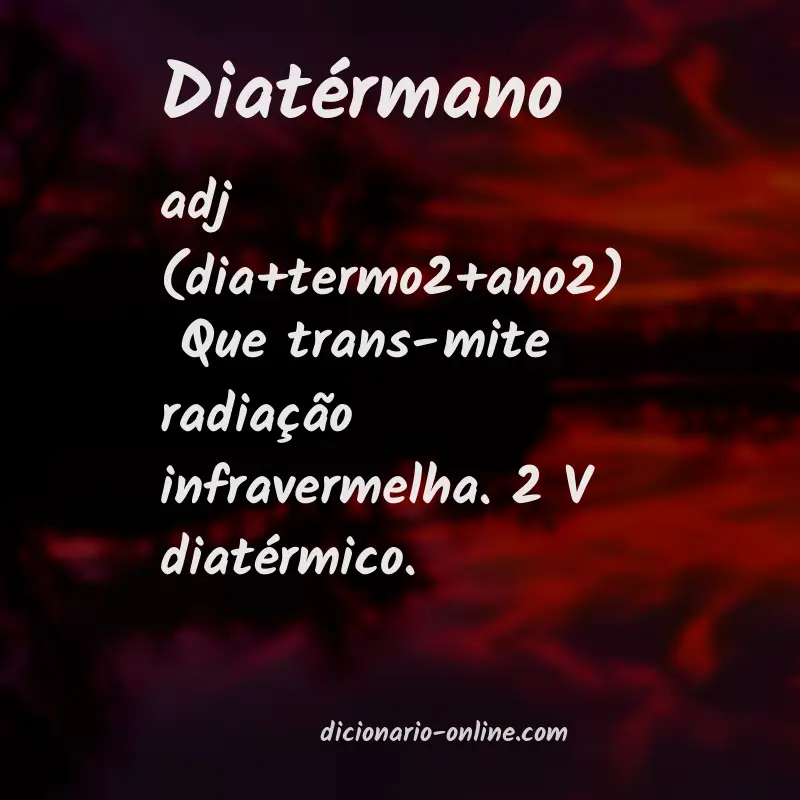 Significado de diatérmano