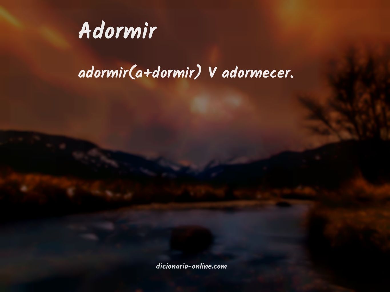 Significado de adormir