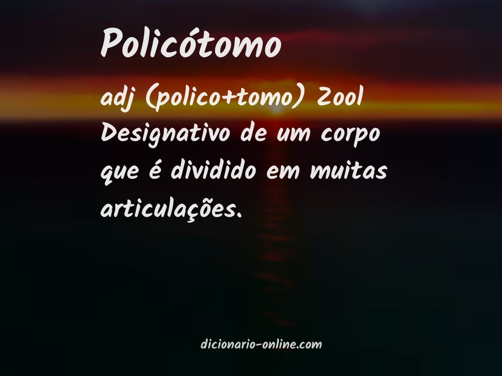 Significado de policótomo