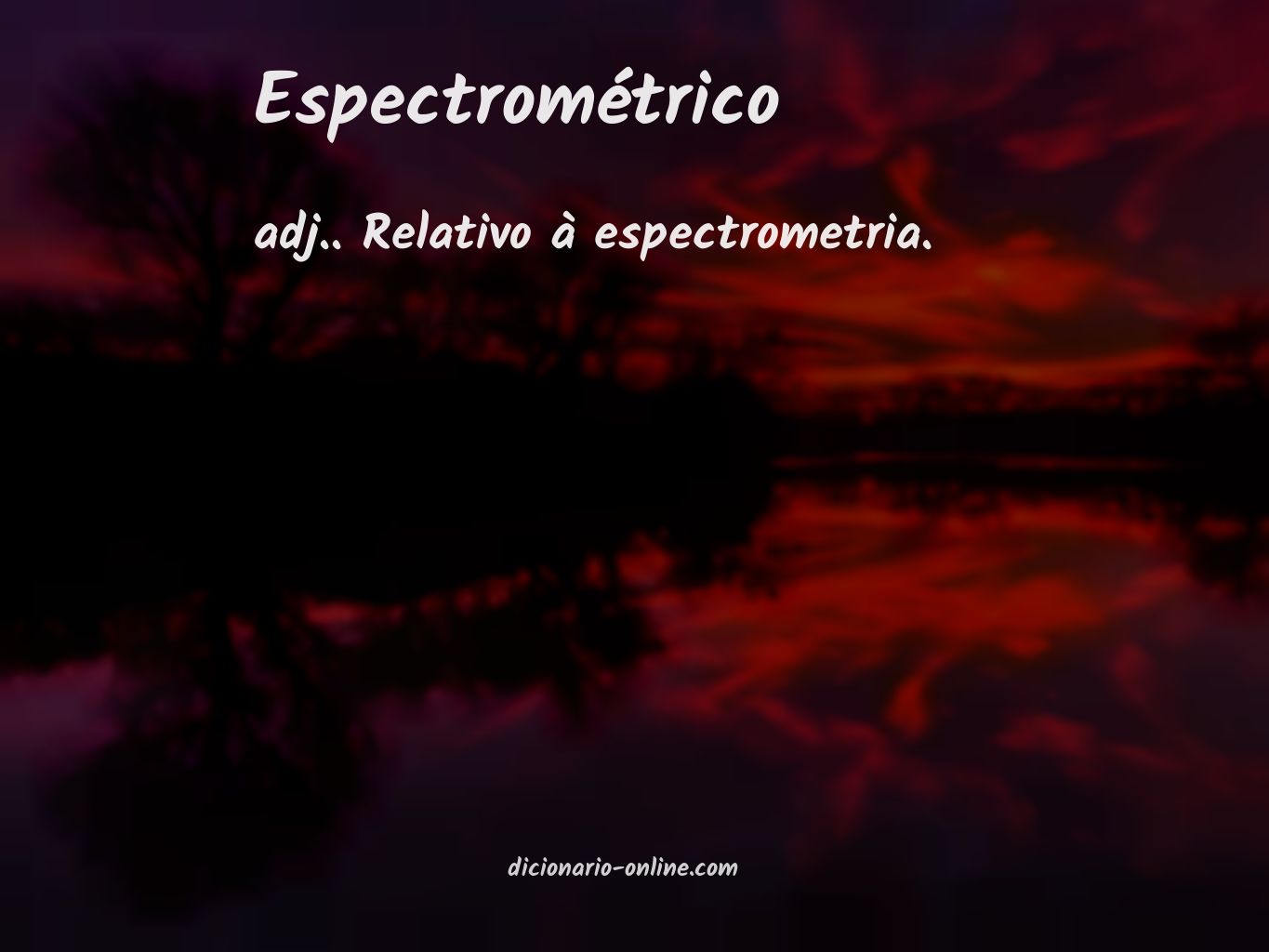 Significado de espectrométrico