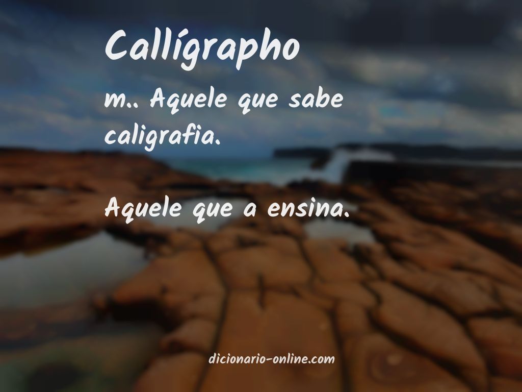 Significado de callígrapho