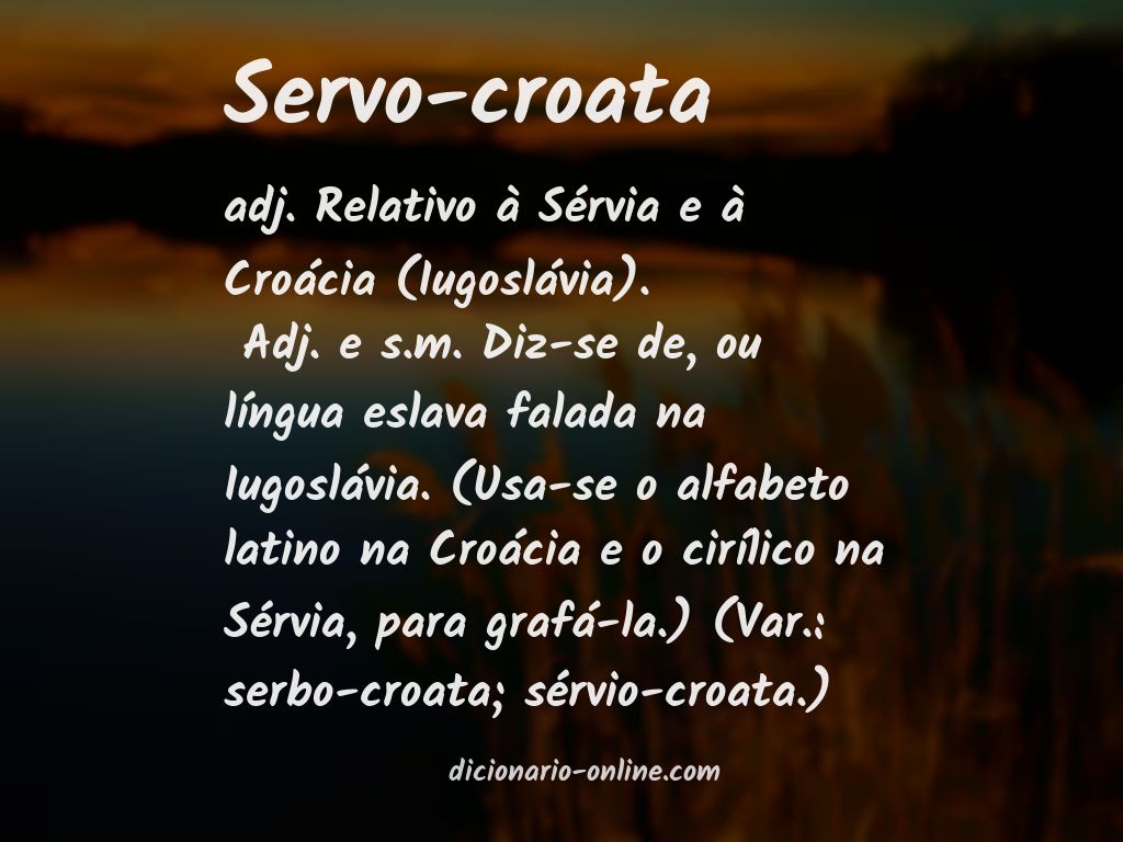 Significado de servo-croata