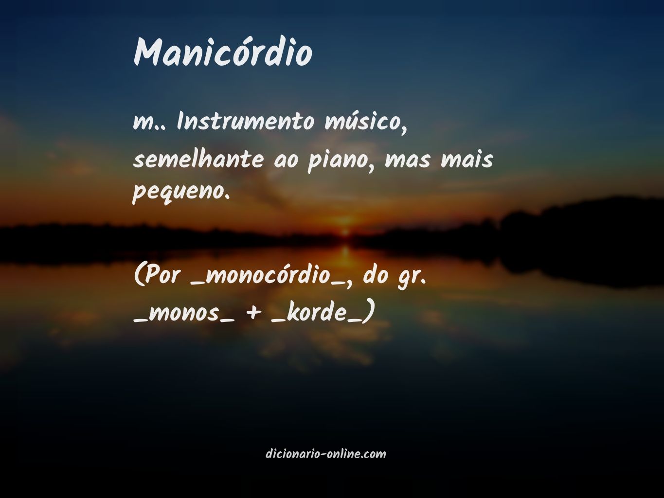 Significado de manicórdio